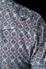 FERRELL THE CONNOR IN BROWN LONG SLEEVE SNAP SHIRT FPL1026006