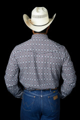 FERRELL THE CONNOR IN BROWN LONG SLEEVE SNAP SHIRT FPL1026006