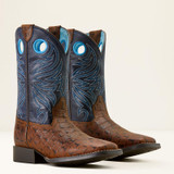ARIAT KNOX WESTERN BOOT BROWN CROCODILE PRINT 10074192