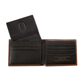M&F ARIAT DIAMOND EMBROIDERED BIFOLD WALLET BROWN A3568602