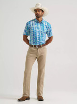 WRANGLER ALL TERRAIN GEAR PERFORMANCE POLO SHIRT CHECOTAH TURQUOISE 2375251