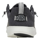 HEY DUDE WALLY HEY2O MESH BLACK/MONUMENT GREY 43145-0NU