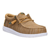 HEY DUDE WALLY STRETCH SOX BONE BROWN/MULTI 41898-2LI