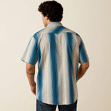 ARIAT RETRO HYLAND FITTED SNAP SHIRT COLONIAL BLUE STRIPE 10073573