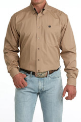 CINCH SOLID PRINT LONG SLEEVE LIGHT BROWN MTW1106090