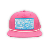 CACTUS ALLEY SURFIN SNAPBACK CAP PINK/WHITE 256PINK-P258