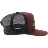 HOOEY "RODEO" HAT MAROON/BLACK W/ BLACK & YELLOW PATCH 2553T-MABK