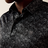 ARIAT ALL OVER PRINT POLO WHITE MULTI GEO PRINT 10076068