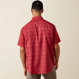 ARIAT PRINTED VENTTEK OUTBOUND CLASSIC FIT SHIRT RHUBARB RED 10073429