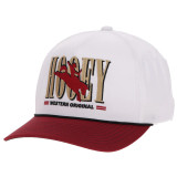 HOOEY "WILD RIDE" HAT WHITE W/ EMBROIDERED LOGO 2569T-WH