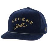 HOOEY "GRUENE HALL" HAT NAVY CORDUROY W/GOLD EMBROIDERY  2382T-BL