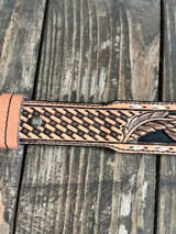 TRENDITIONS MEN'S FEATHER TOOLED LEATHER BELT 23133BE1