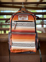 TRENDITIONS ORANGE AND TAN STRIPE BACKPACK 2610279551