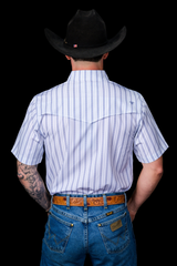 FERRELL THE JACK IN BLUE SHORT SLEEVE PEARL SNAP SHIRT FPS1026124