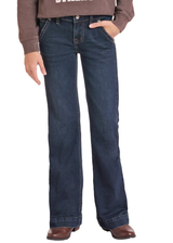 ROCK & ROLL GIRLS WELT POCKET TROUSER JEANS DARK WASH BG5MD09864