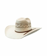 M&F TWISTER BANGORA STRAW HAT IVORY/TAN T71424