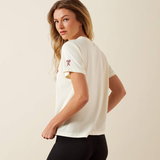 ARIAT COLLEGIATE HOWDY T-SHIRT CREAM/MAROON 10079910
