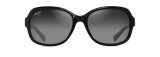 MAUI JIM HILUHILU POLARIZED FASHION SUNGLASSES SHINY BLACK GS355-02