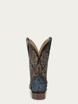 CORRAL BLUE PIRARUCU EMBROIDERY BROWN COWHIDE COWBOY BOOT A5056