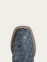CORRAL BLUE PIRARUCU EMBROIDERY BROWN COWHIDE COWBOY BOOT A5056