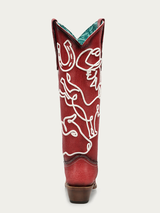 CORRAL GLOW IN THE DARK EMBROIDERY RED TALL COWBOY BOOT A5079