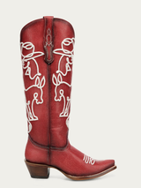 CORRAL GLOW IN THE DARK EMBROIDERY RED TALL COWBOY BOOT A5079