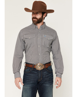 ARIAT CHAS LONG SLEEVE WESTERN SHIRT BLACK/WHITE GEO PRINT 10079510