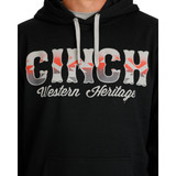 CINCH MENS LOGO HOODIE SOLID BLACK MWK1206034
