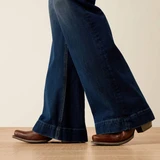 ARIAT PERFECT RISE PETRA FLIPSIDE WIDE LEG JEANS ATMORE 10079122