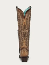 CORRAL SAND EMBROIDERY WITH METALLIC BEADED WELT COWBOY BOOT A5009