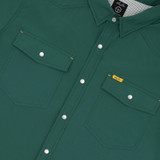 SAN JAC YOUTH SHORT SLEEVE PERFORMANCE PEARL SNAP SHIRT THE MASTERS GREEN YTH-SS-MAST