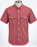 +LP MAUVE PEARL SNAP SHORT SLEEVE