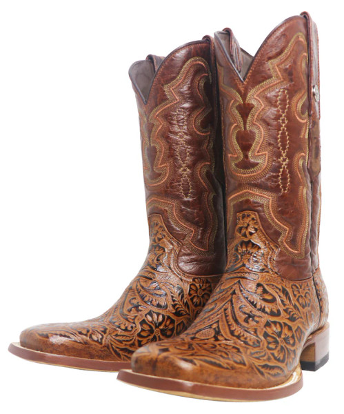 TANNER COGNAC FANGO TOP HAND TOOLED TM201706