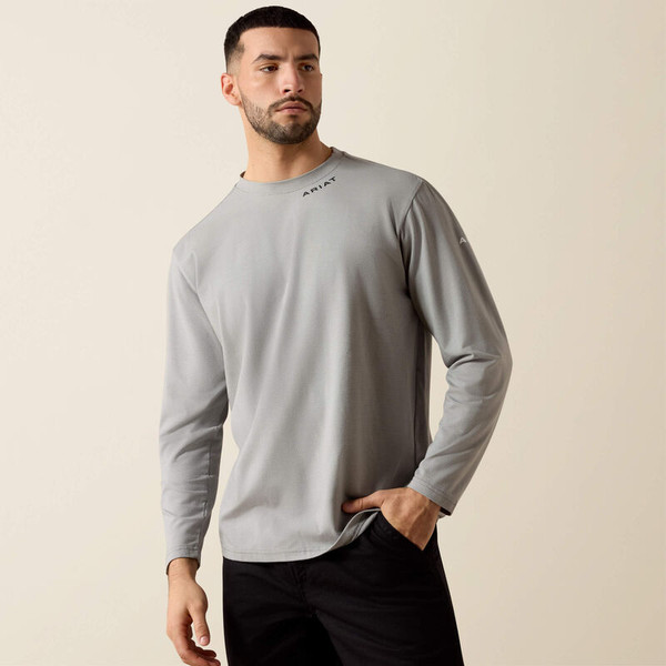 ARIAT MENS FR BASELAYER LS T-SHIRT SIL 10033209