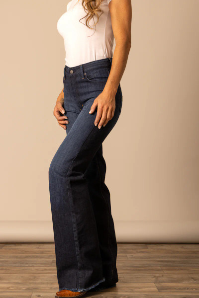 KIMES DARK WASH WIDE LEG OLIVIA