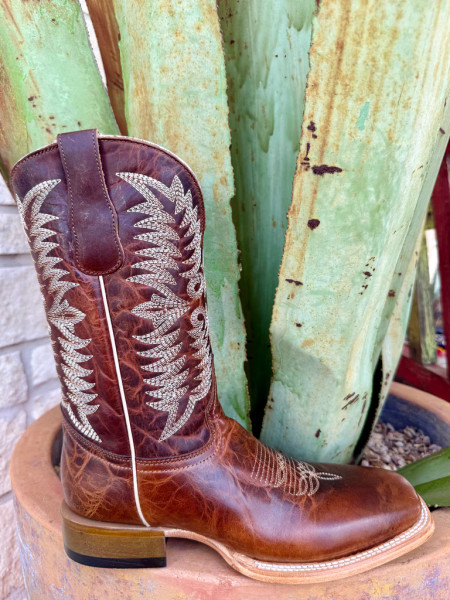 CORRAL TAN EMBROIDERY SQ TOE L6311