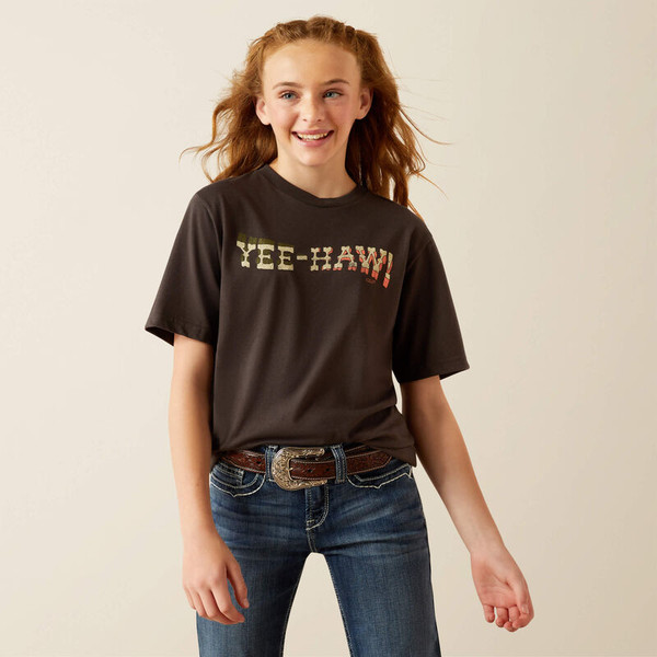 ARIAT YEE HAW TWIST T-SHIRT VINTAGE BLACK 10058867