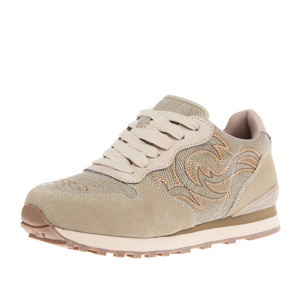 ROPER WOMENS GIDDY UP CREAM COW SUEDE SNEAKER 09-021-1797-3762