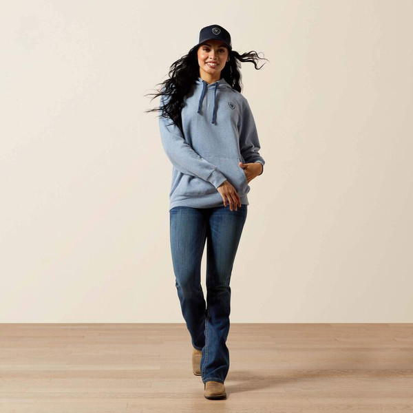 ARIAT LOGO 2.0 HOODIE VINTAGE INDIGO HEATHER 10065828