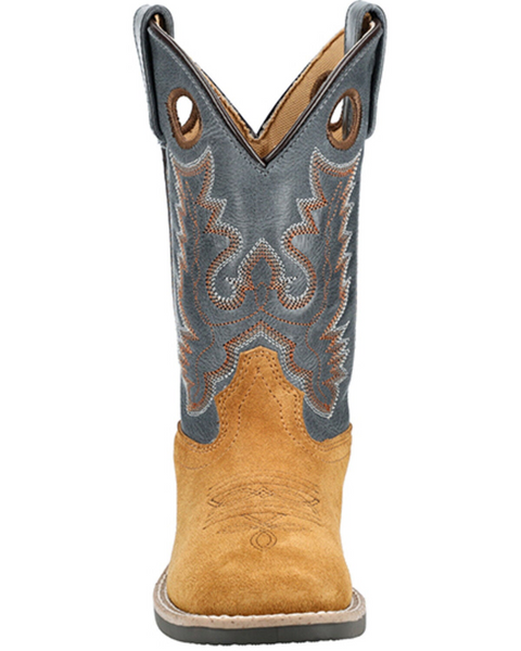 SMOKY BOYS TEX WESTERN BOOTS TAN/BLUE 3420Y