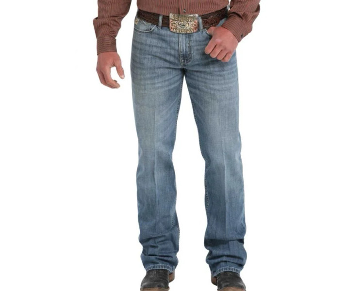 CINCH GRANT RELAXED FIT BOOT CUT JEANS MEDIUM STONE MB30637001