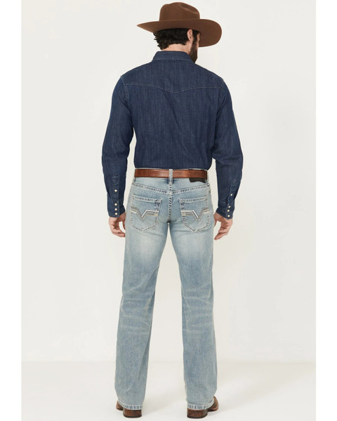 ROCK & ROLL MENS PISTOL STRAIGHT LEG JEANS LIGHT WASH BM1PD06133