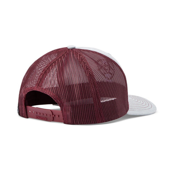M&F ARIAT MENS GREY EMBROIDERY BURGUNDY MESH SNAPBACK CAP A300012009
