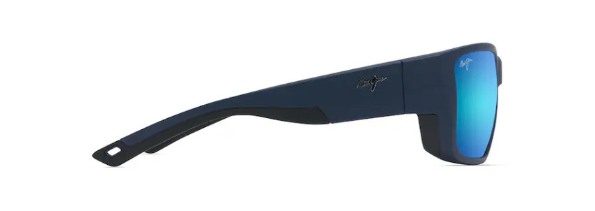 MAUI JIM AMBERJACK POLARIZED WRAP SUNGLASSES BLUE HAWAII B896-03