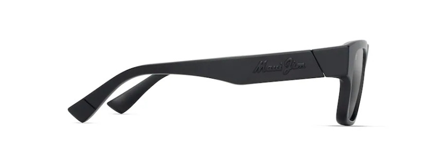 MAUI JIM KOKUA POLARIZED RECTANGULAR SUNGLASSES GREY/BLACK 638-02