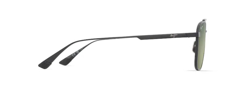 MAUI JIM KAHANA POLARIZED AVIATOR SUNGLASSES MAUI/BLACK HTS640-02