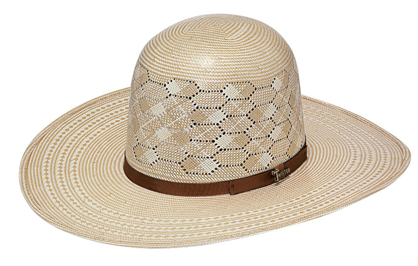 M&F TWISTER 30X OPEN FLAT 4 1/4 OPEN STRAW HAT T73846