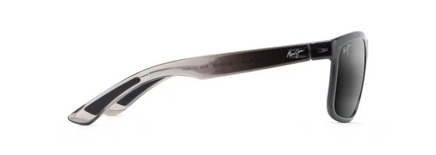 MAUI JIM HUELO POLARIZED RECTANGULAR SUNGLASSES GREY MJ0449S-001