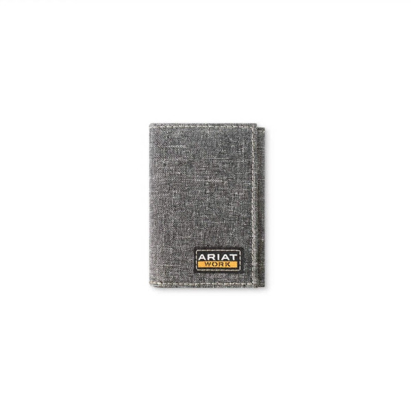 M&F ARIAT MENS STACKED LOGO TRIFOLD WORK WALLET A3402906