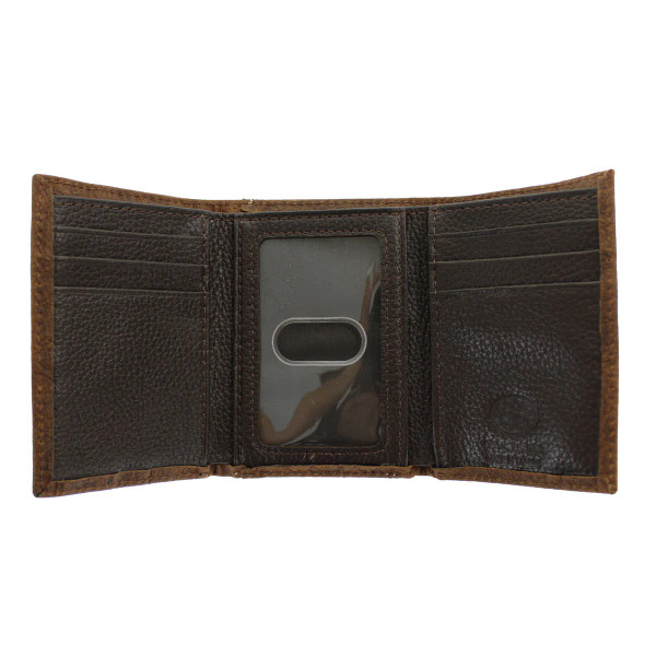 M&F 3D MENS EMBROIDERED BUCK LACE TRIFOLD WALLET D250013304